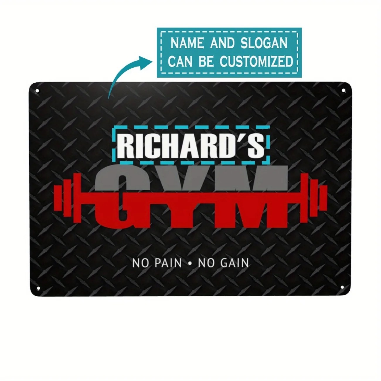Home Gym Names - Металлическая табличка с индивидуальным дизайном для