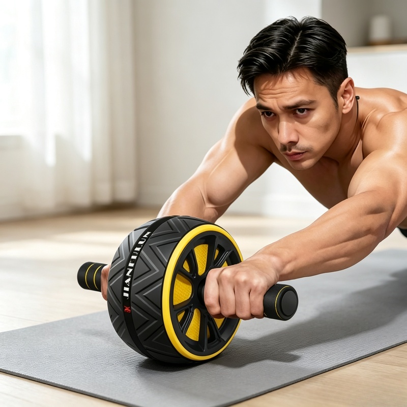 Home Gym Online - Ролик для пресса с нескользящей ручкой,