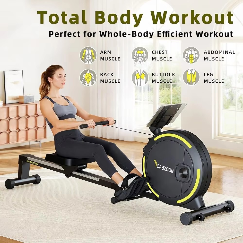 Home Gym Resistance Machine - Бесшумный магнитный гребной тренажер, нагрузка до