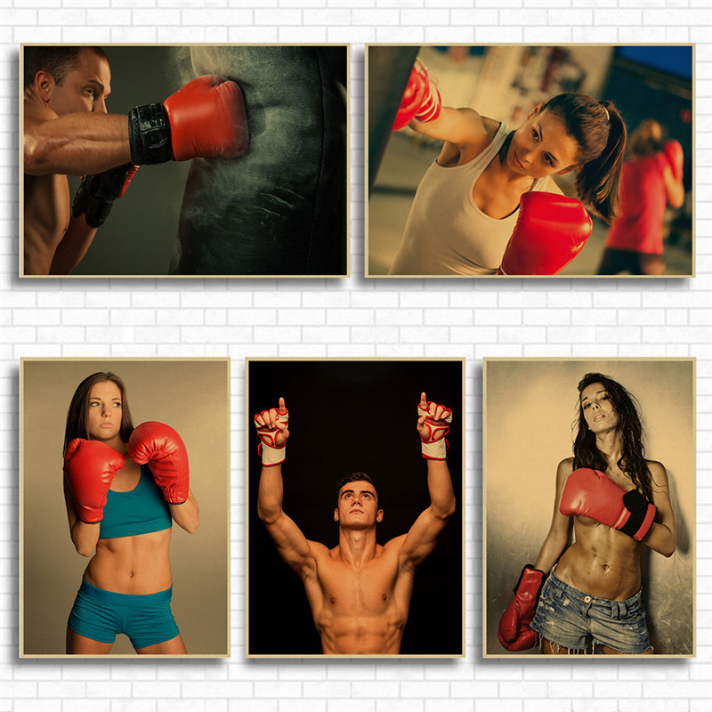 Home Gym Wallpaper - Бокс Фитнес Тренировки Крафт Бумага Живопись