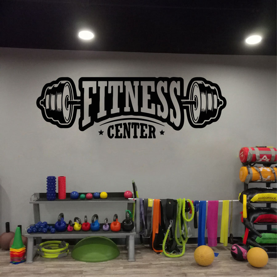 Home Gym Wallpaper - Виниловый декор для спортзала, наклейка на