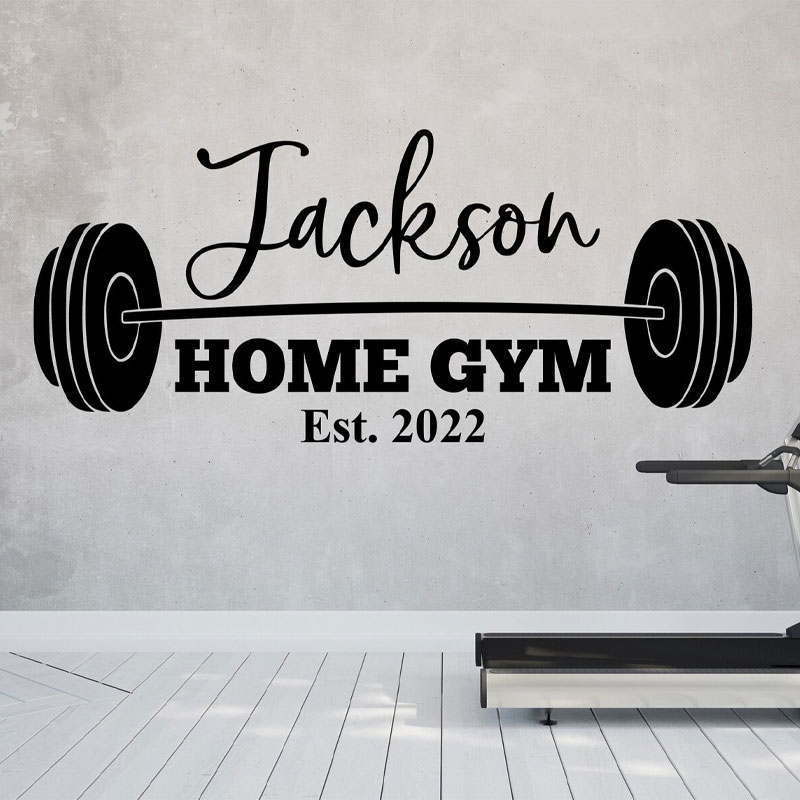 Home Gym Names - Наклейка на стену для спортзала с