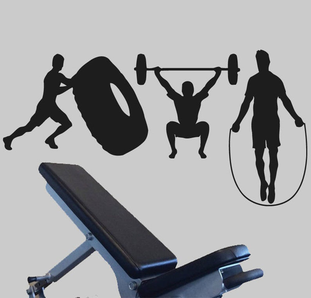 Блины для кроссфита Наклейка н – обзор и цена Home Gym Wallpaper