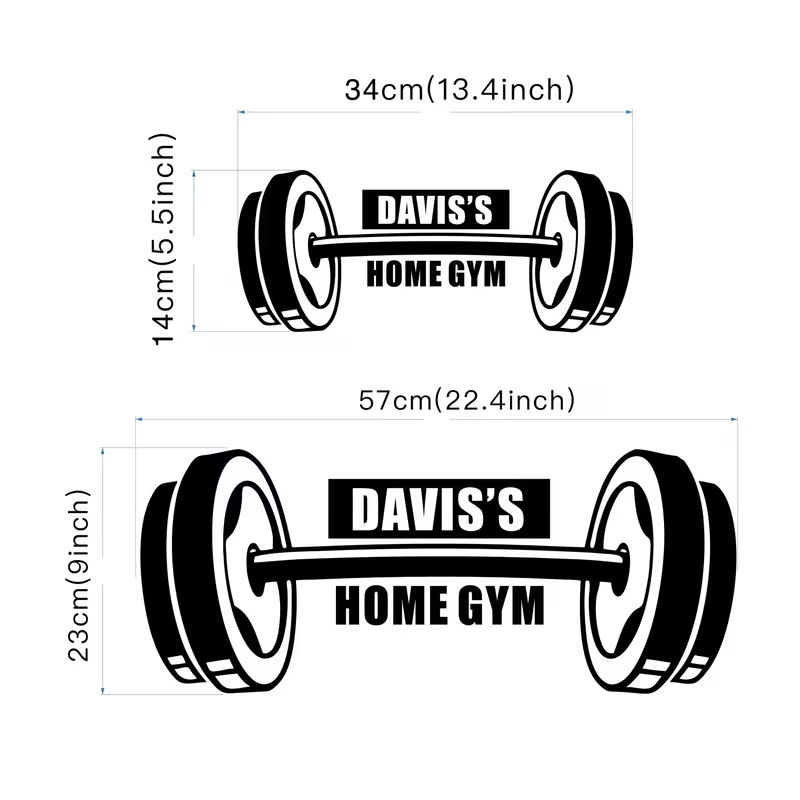 Индивидуальная виниловая накле – обзор и цена Home Gym Names