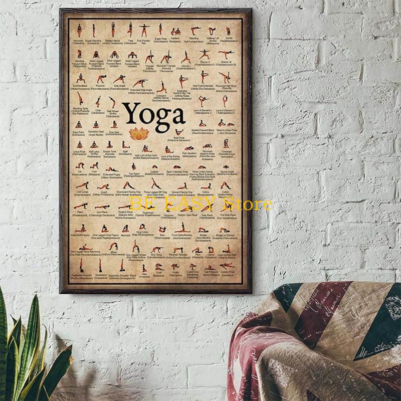E28F Ретро Винтаж Йога Художес – обзор и цена Home Gym Wallpaper