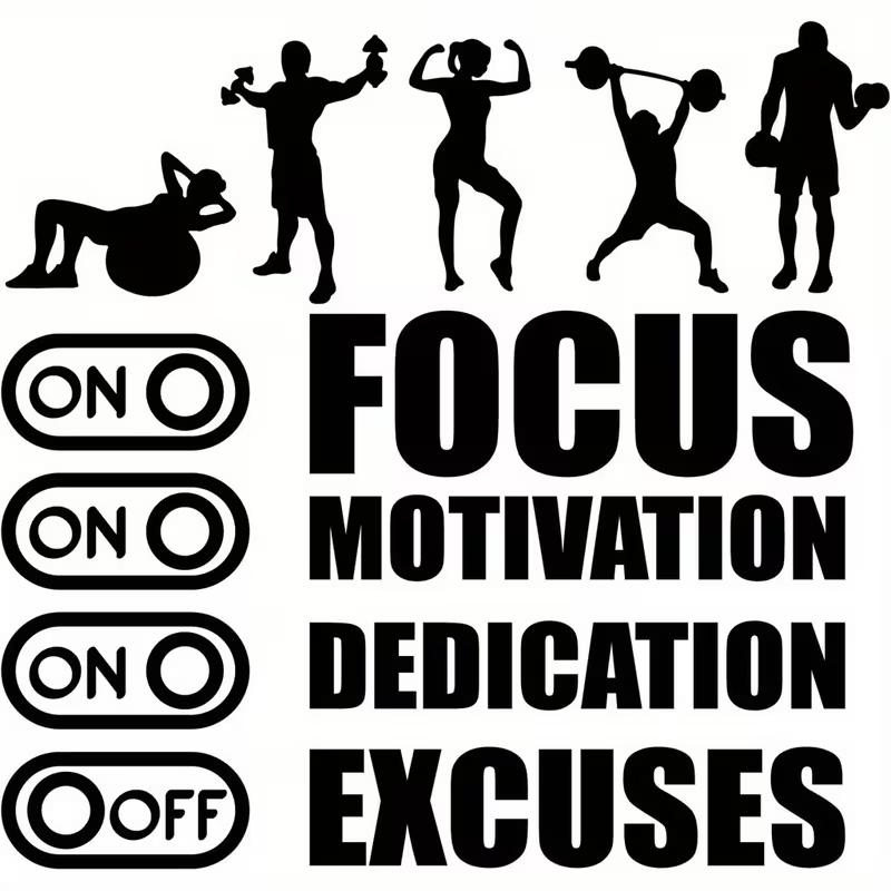 Настенные наклейки для мотивац – обзор и цена Home Gym Wallpaper