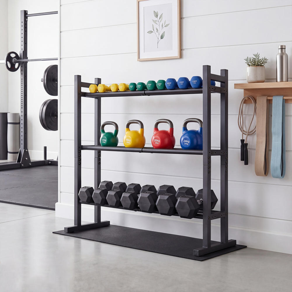 Усиленная 3-ярусная стойка для – обзор и цена Home Gym Weights