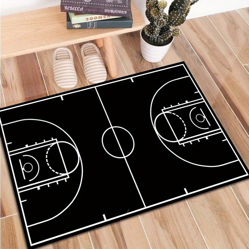 Черно-белый нескользящий коври – обзор и цена Home Gym And Basketball Court