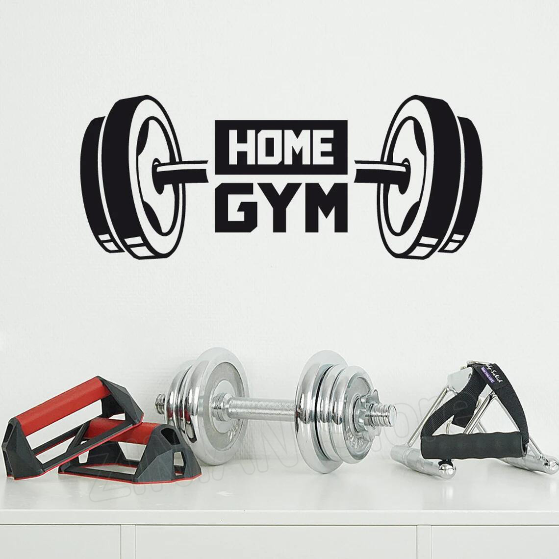 Наклейка на стену в виде ганте – обзор и цена Home Gym Wallpaper